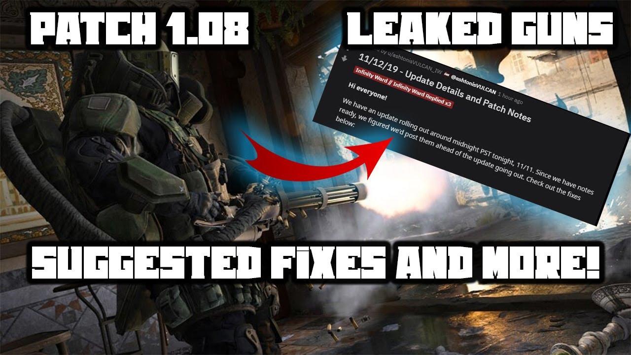 CoD MW patch 1.08 overview. 725 nerf. M4 nerf. FAL Buff. [Leaked new guns!]