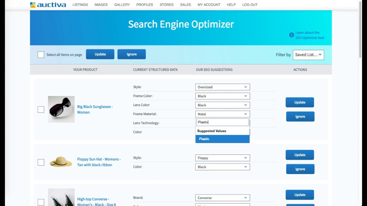 SEO Tool - Auctiva