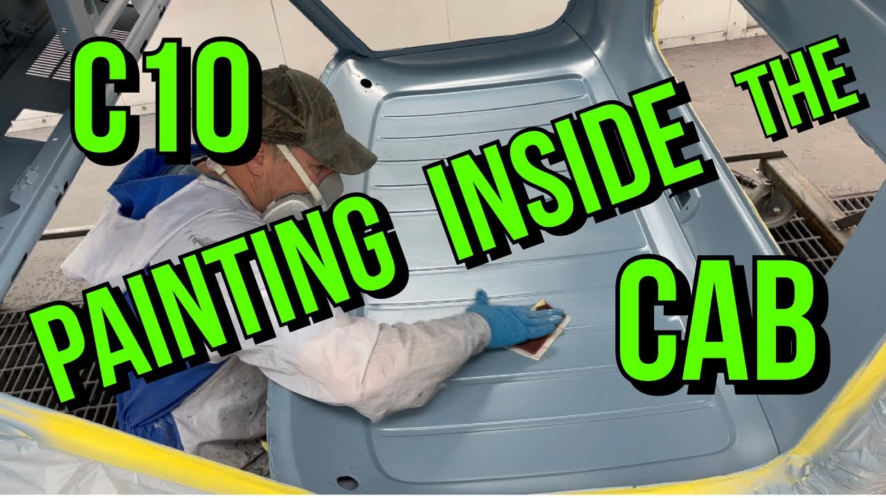 C10 Show Truck Project: Painting the Inside of the Cab. #c10, #painting, #chevy