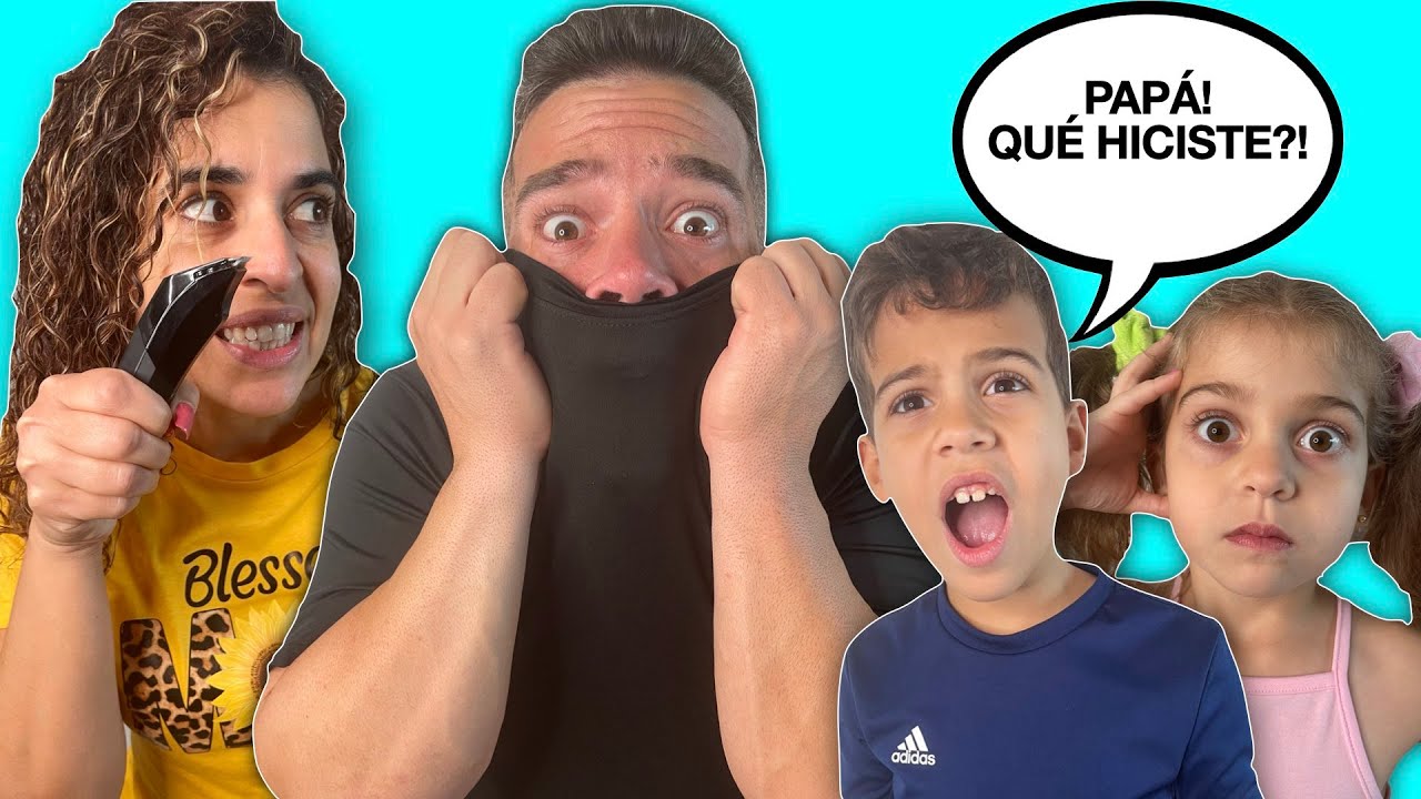 PAPÁ se AFEITA la BARBA|REACCIÓN INESPERADA|4PLUSONE