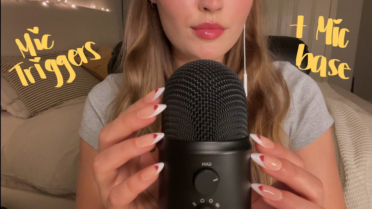 ASMR bare mic tapping, scratching & cupping (top, base, buttons)