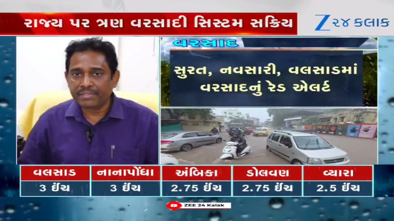 Gujarat Red Alert: Heavy Rainfall Expected as 3 Systems Merge! Fishermen Warned, Signal 3 at Ports
