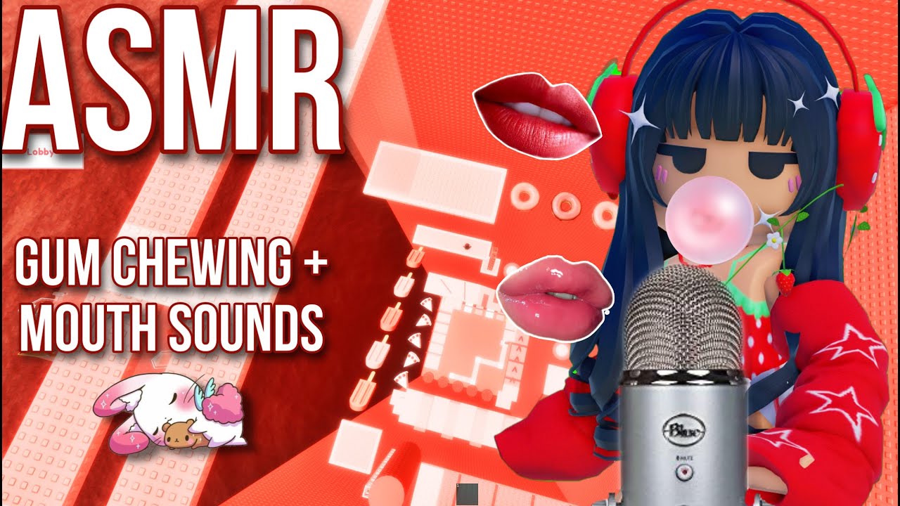 ROBLOX ASMR 🍓 Layered Gum Chewing with LOTS of Mouth Sounds 💦😴 (NO TALKING)