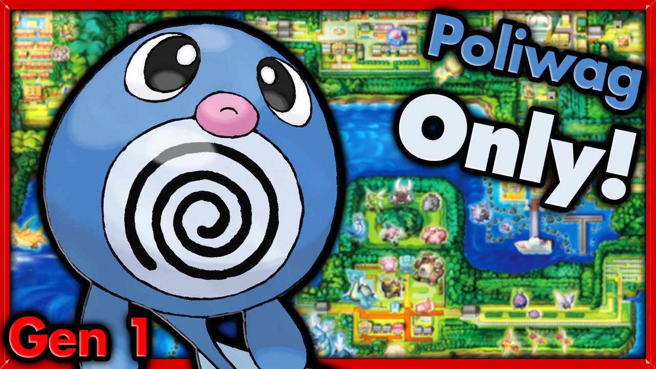 Can I Beat Pokemon Red with ONLY Poliwag? 🔴 Pokemon Challenges ► NO ITEMS IN BATTLE