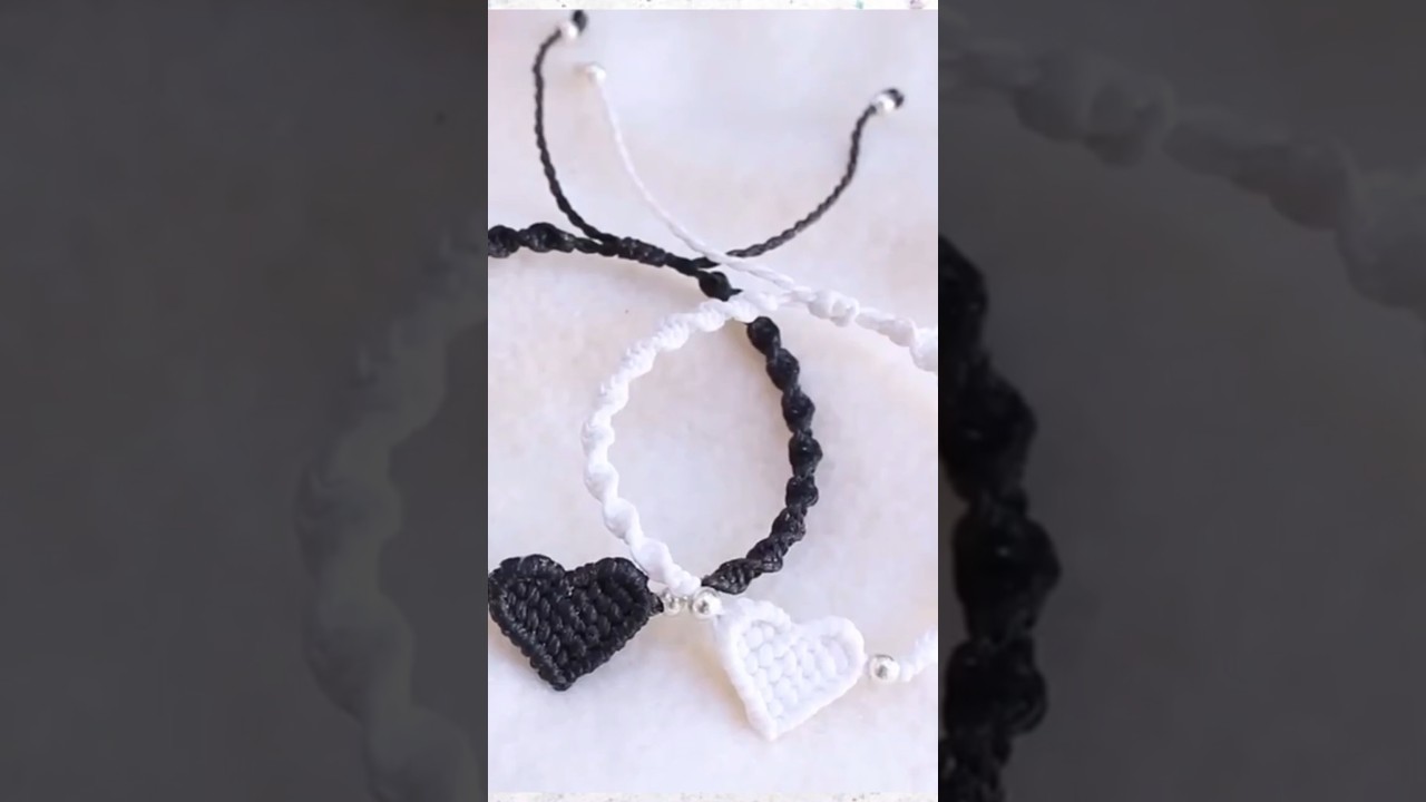 haz esta Pulsera de CORAZ&Oacute;N que enamora❤️✨️ #bracelet #pulserasdehilo