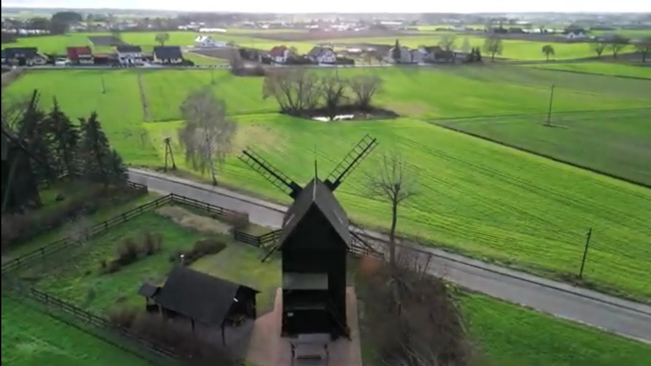 Wiatrak Brenno 🇵🇱 Wielkopolska. Dji mini 3 pro.Flying a drone.