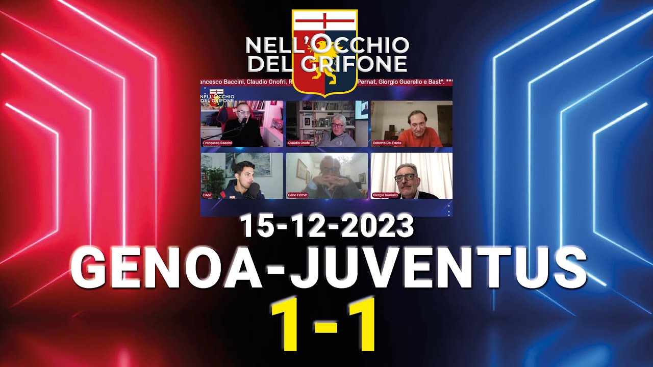 GENOA-JUVENTUS. Con Francesco Baccini, Claudio Onofri, Carlo Pernat, G.Guerello, R. Del Ponte e Bast