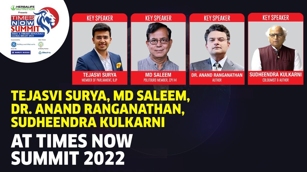 Anand Ranganathan, Tejasvi Surya, MD Saleem, Sudheendra Kulkarni Panel Discussion At TNS 2022