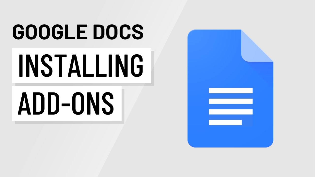 Google Docs: Installing Add-ons