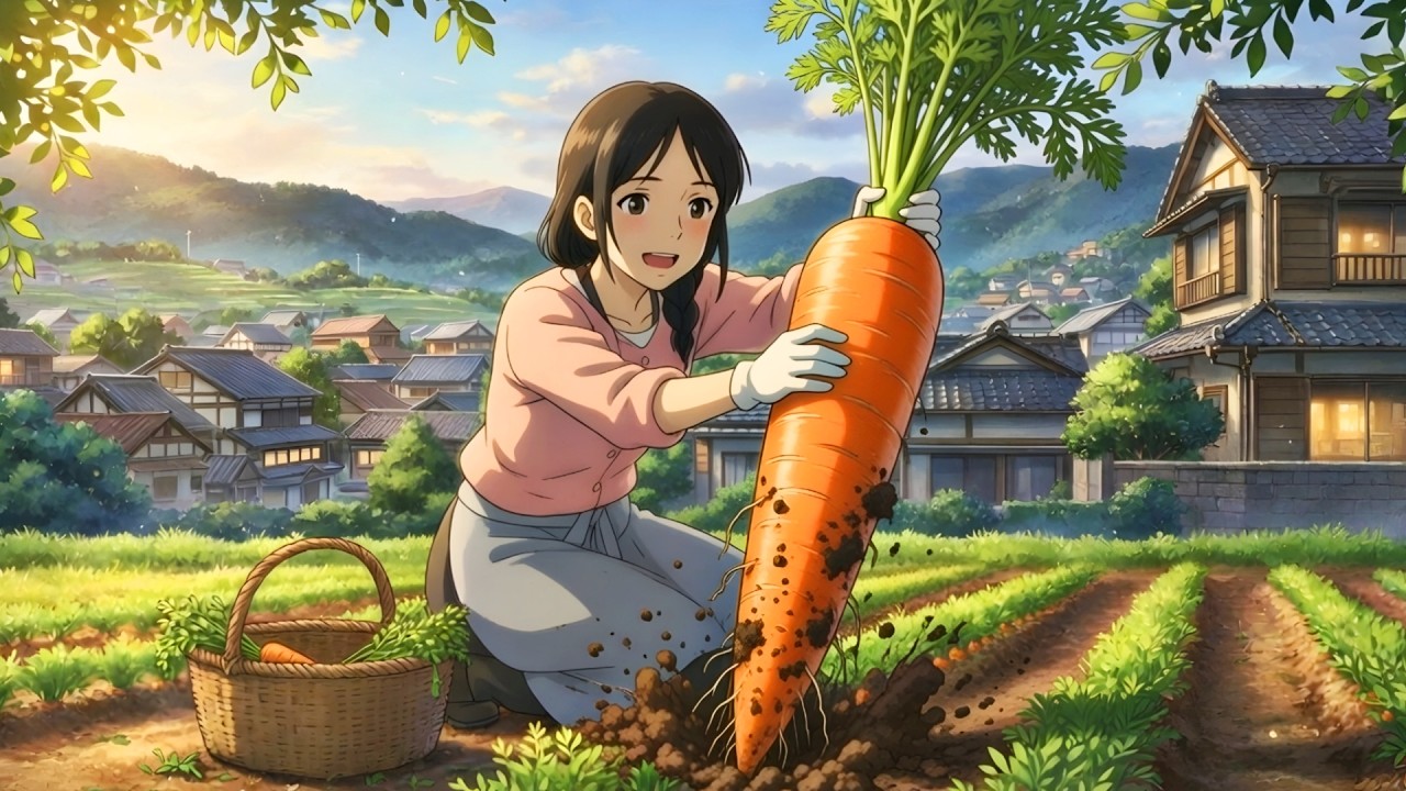 Solo Village Living 🌙 | Slow Farming Days, Animal Feeding & Soft Cooking Moments | Cozy Anime Life
