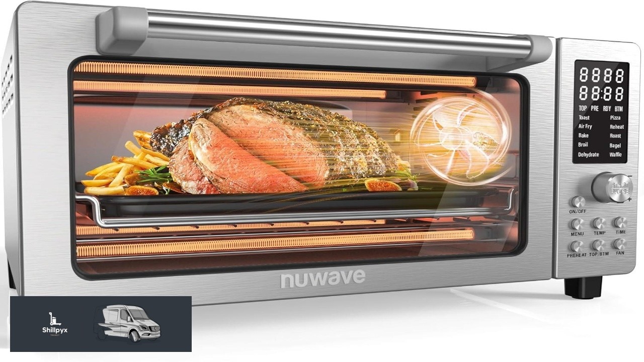 Nuwave Bravo Pro Smart 21QT Toaster Oven Air Fryer Combo Convection Oven