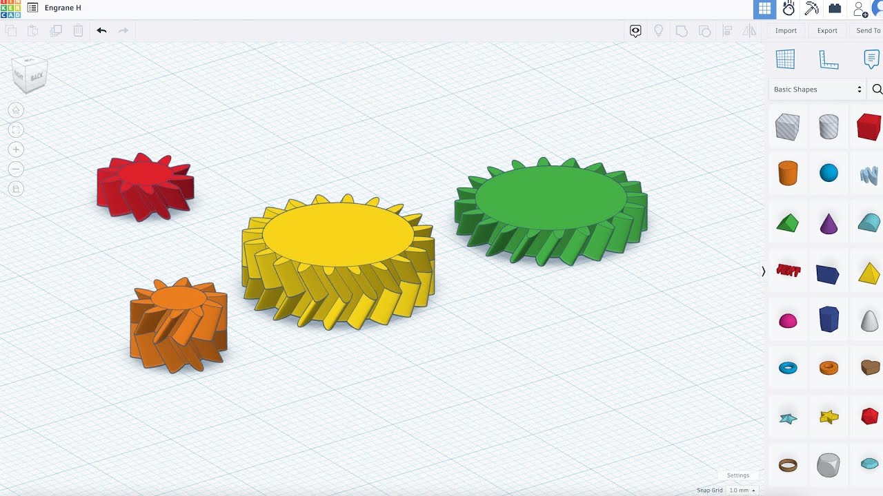 Engrane Helicoidal Doble Impresión 3D Tinkercad |Helical Gear double