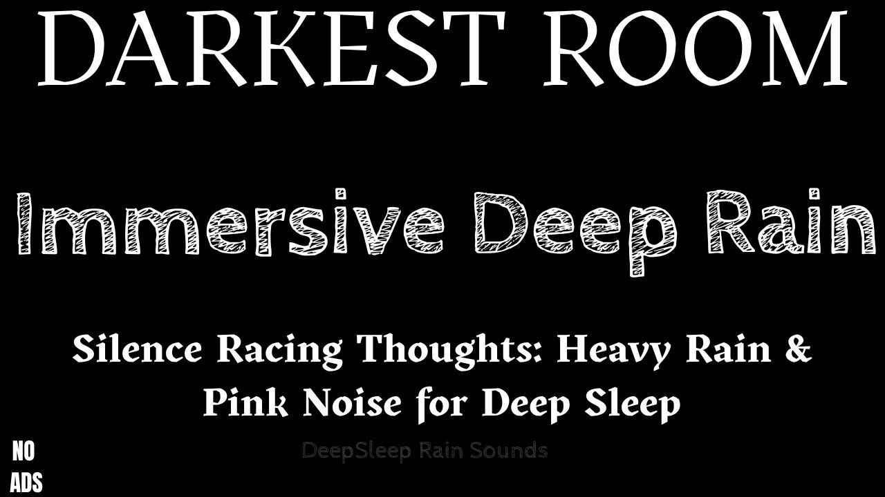 ⚫ The Darkest Room The Immersive Rain Hours of Pure Black Screen Rain Sounds Sleep Ambience