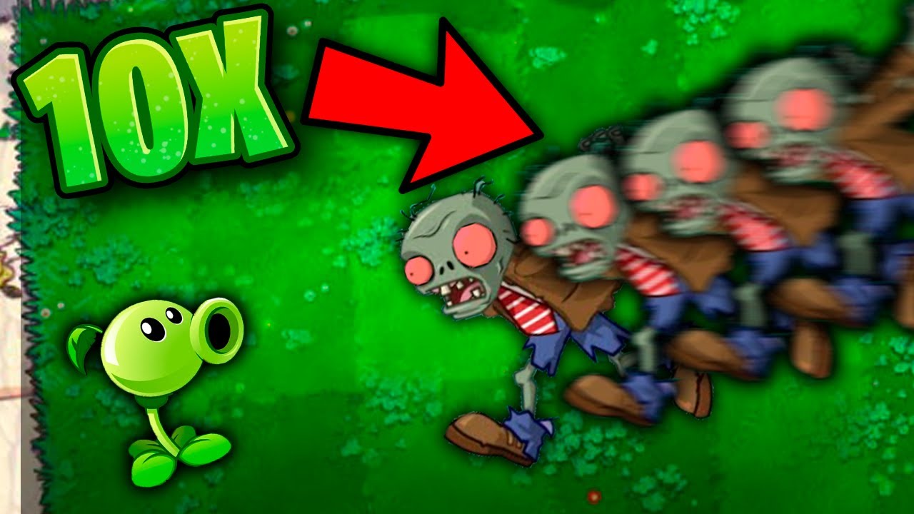 ¿Es posible terminar Plantas vs zombies al 10x de velocidad?