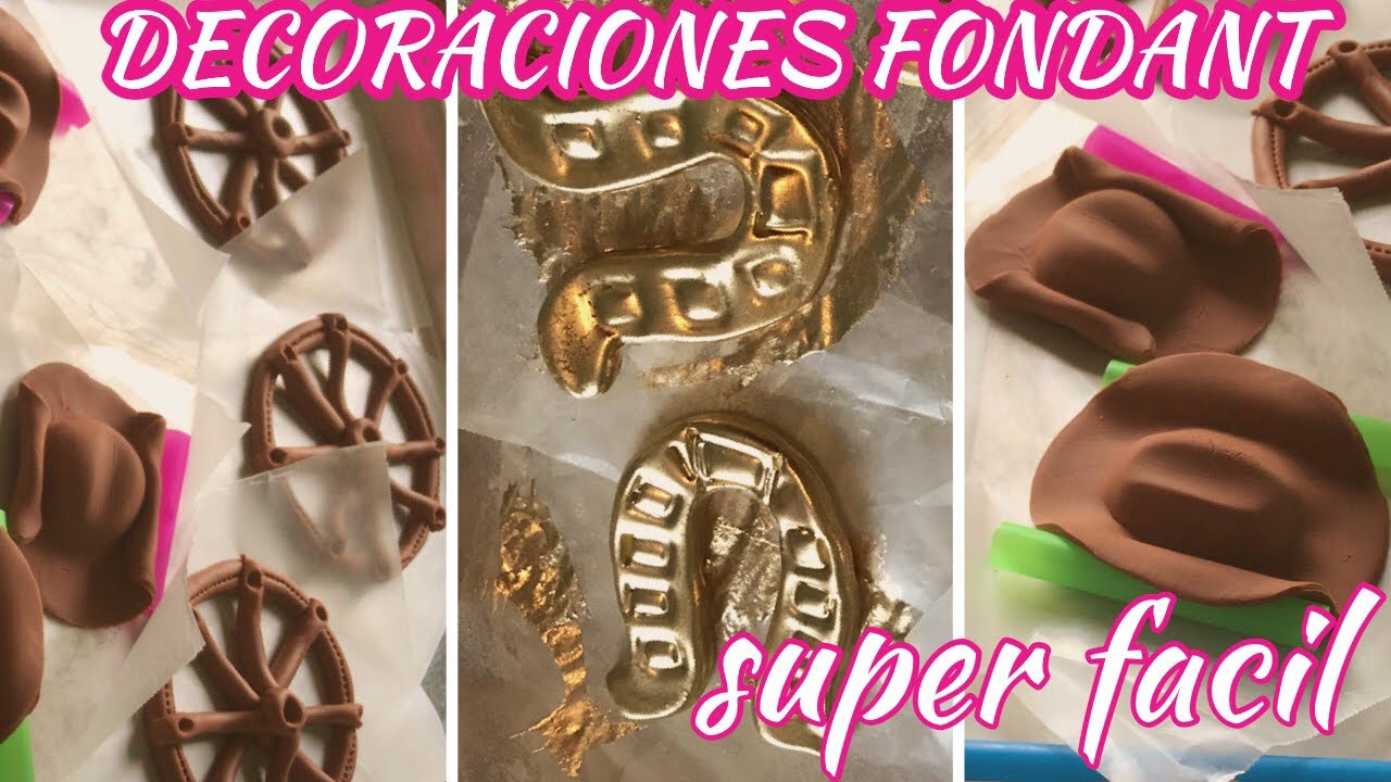 COMO HACER DECORACIONES EN FONDANT TEMA: VAQUERO ,CHARRO,COWBOYS