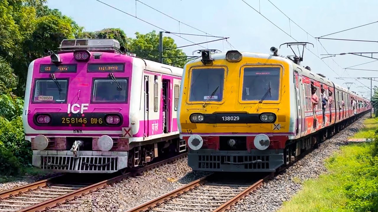 Amazing Colourful EMU Trains Arrival Departure and Crazy Acceleration Sound!