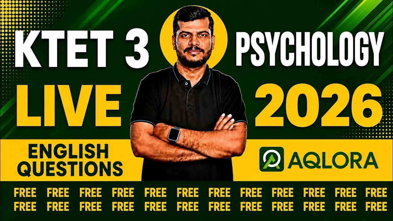KTET - 3 PSYCHOLOGY | ENGLISH QUESTIONS #ktet2026 #ktet_psychology #ktet_category_3 #k3