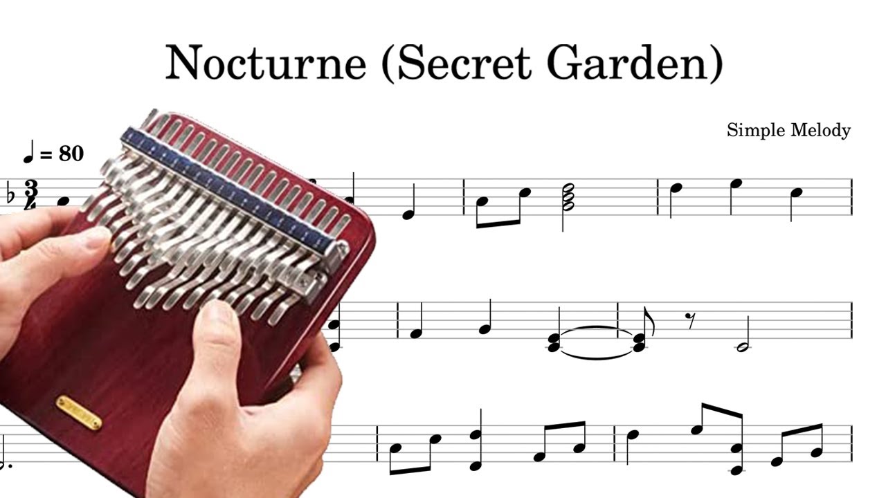 Nocturne (Secret Garden) Kalimba tabs - for 34 & 17 key kalimba