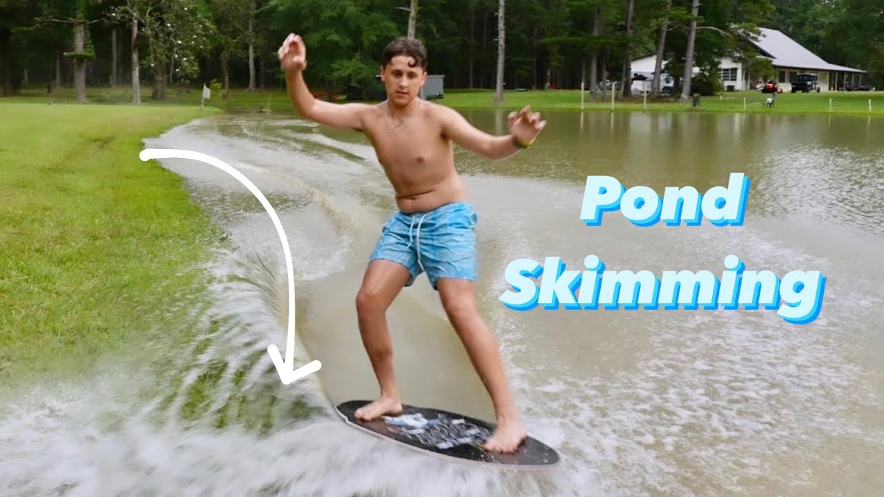 SKIMBOARDING A POND!