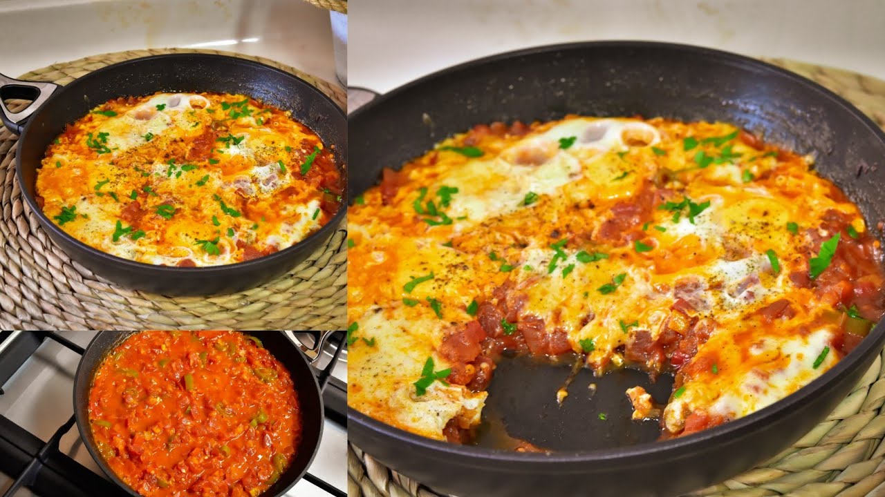 وصفات عشاء سهله وسريعه.. اطيب شكشوكه ممكن تعملوها  Quick and easy dinner recipes Shakshuka