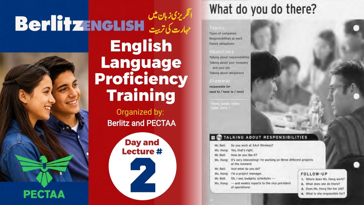 English Language Proficiency Training | Berlitz and PECTAA | Day 2 Lecture Complete