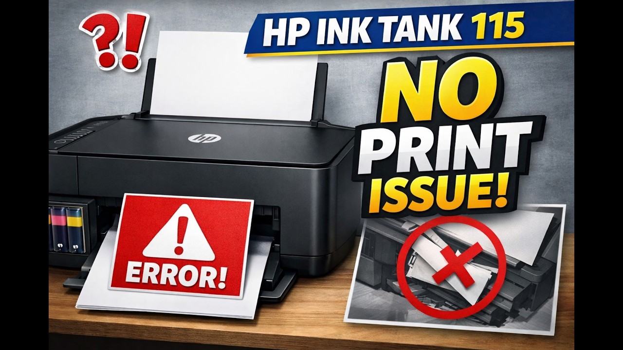 Hp ink tank 115 No print out #tutorial 