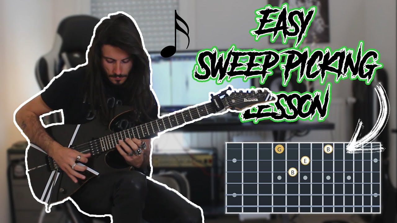 Sweep Picking Lick in E harmonic minor