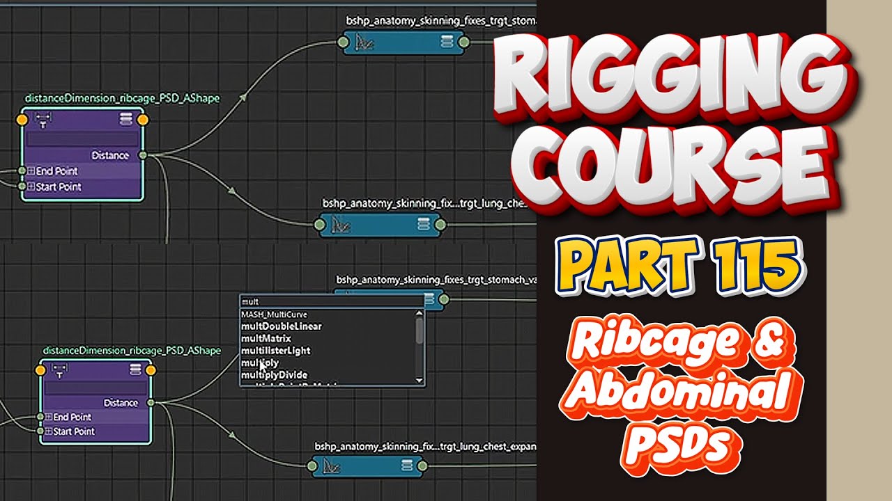 Rigging with Advanced Skeleton - Part 115 - Intercepting ribcage blendshape with a colors blend node