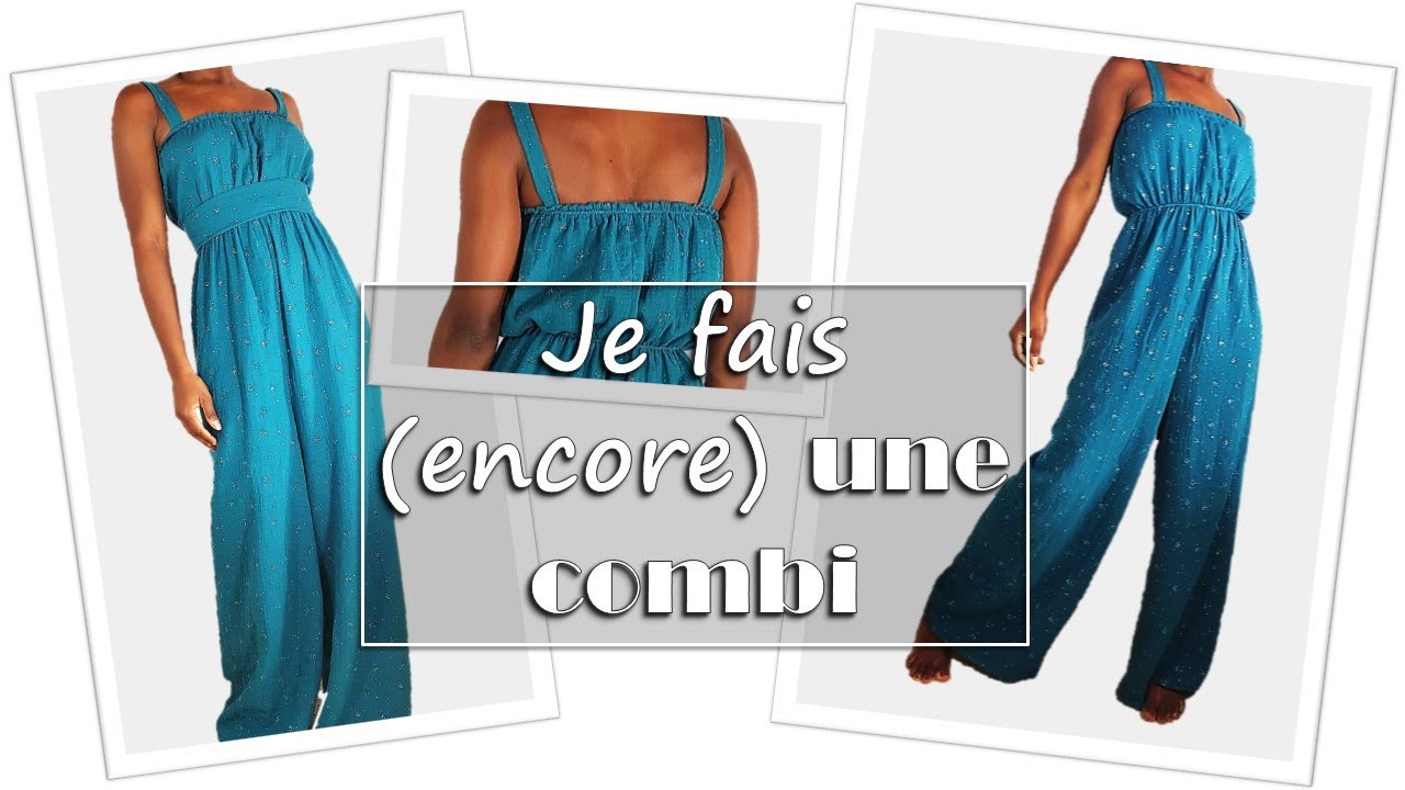 ✂TUTO couture [facile]: 👖Je fais une COMBINAISON PANTALON à élastique - niveau débutant