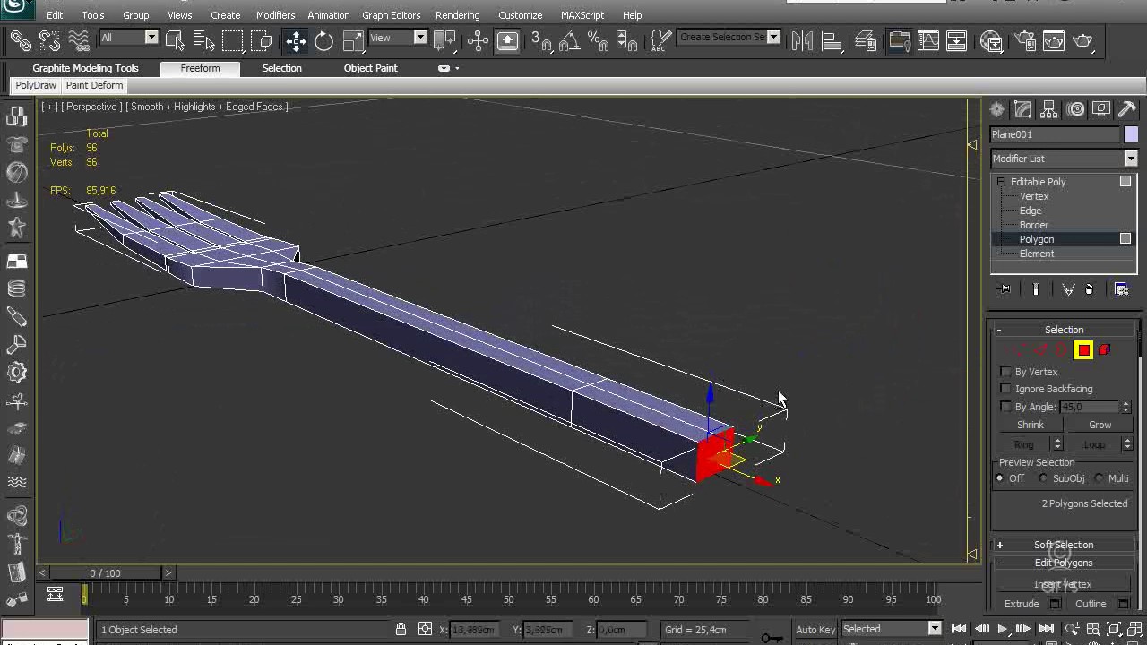 Моделирование вилки и домика в 3D MAX