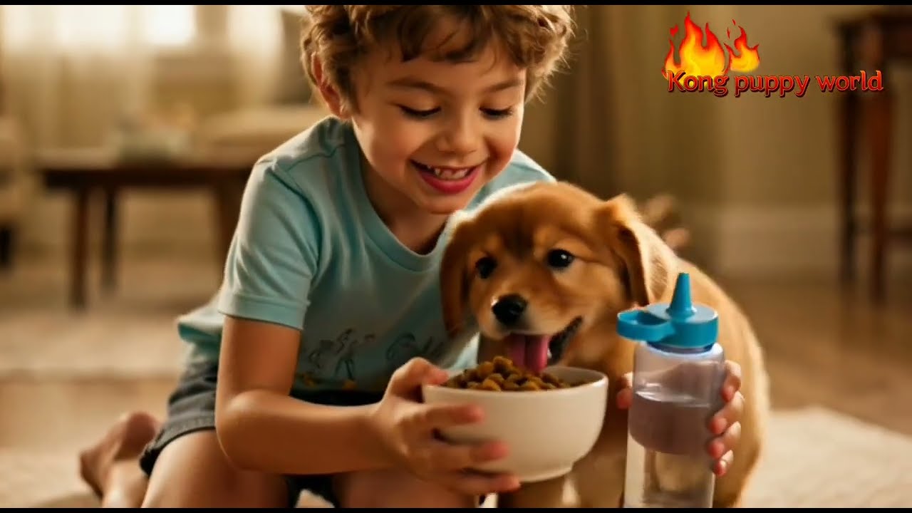 Hungry puppy sleeps outside.... What happens next will shock you 🐕👍🏻#aivideo #puppy #alone #hungry