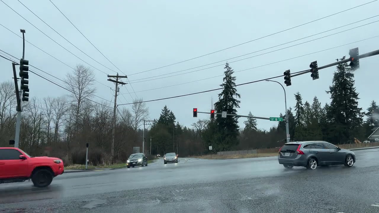 Rainy day drive from Everett to Snohomish, Washington | Pacific Northwest drive