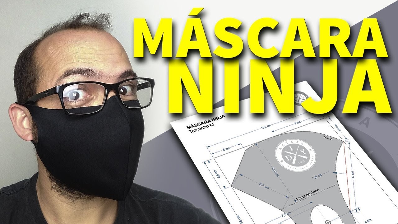 MÁSCARA DE PROTEÇÃO NINJA / NEOPRENE COM FILTRO - FAMÍLIA DIY