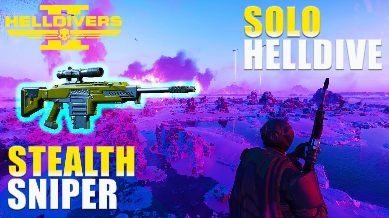 Helldivers 2 - Stealth Sniper Gameplay (Solo Helldive) (No Comms) (All Clear) (No Deaths)