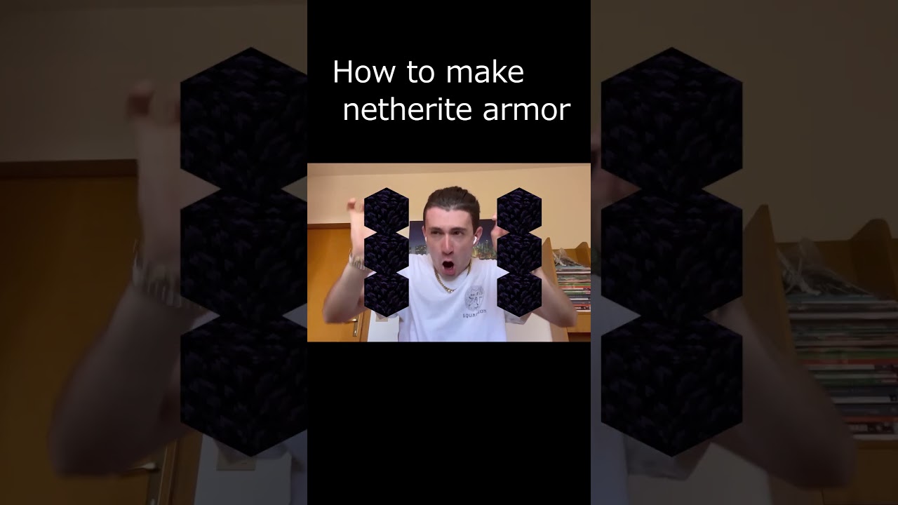 How to make netherite armor🤔#minecraft #shorts