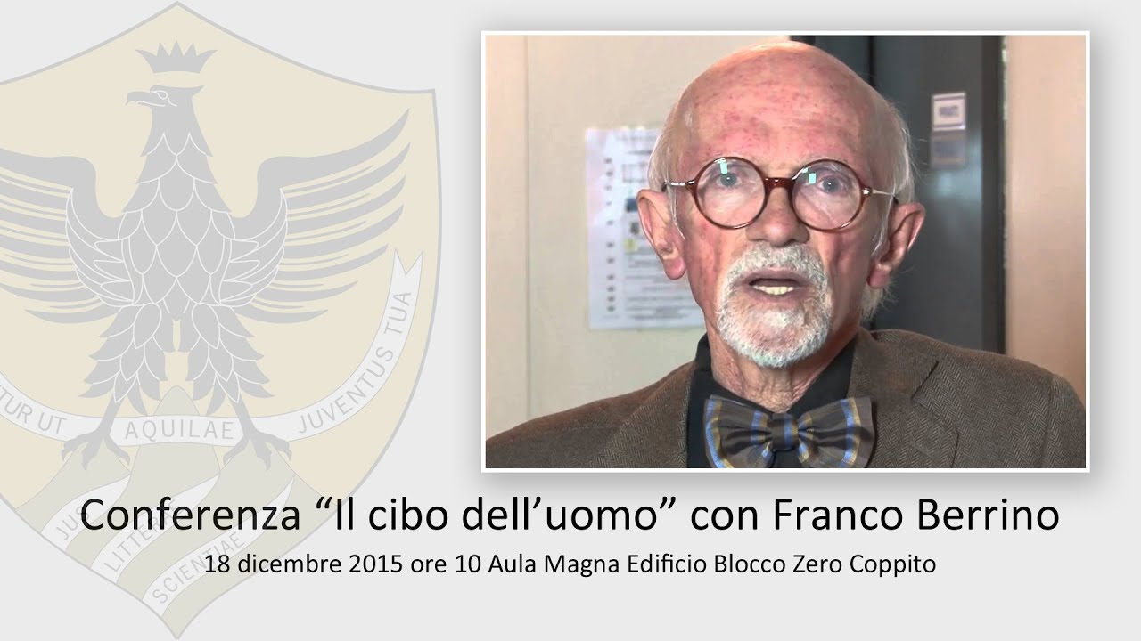 Il cibo dell'uomo con Franco Berrino - 18 dicembre 2015