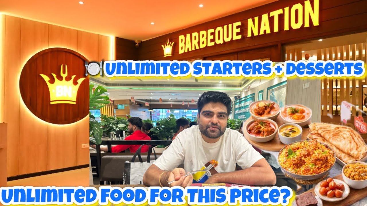 I Tried Everything at Barbeque Nation Kanpur & This Happened… 🤐🍢 | Unlimited BBQ + Desserts #vlog