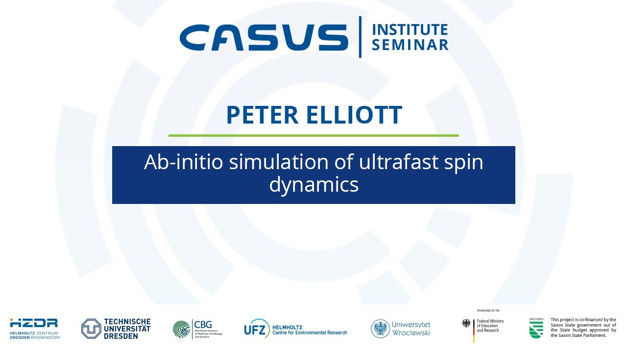 Institute Seminar | Peter Elliott | 2021.11.09 | 1/2 Presentation