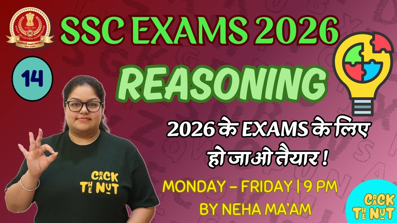 SSC EXAMS 2026 | REASONING LIVE CLASSES | SSC MTS | SSC GD | PRACTICE SET - 14 | By Neha Ma'am