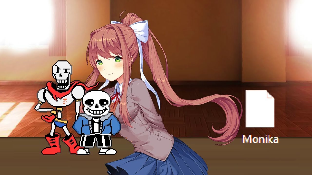 Undertale Sans & Papyrus VS DDLC Monika Boss Fight [MUGEN]