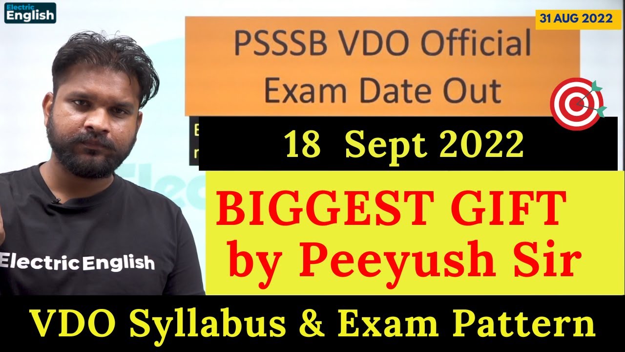PSSSB VDO Official Exam Date Out✅ | Syllabus | Biggest Gift🎁 || PSSSB Village Development Organiser