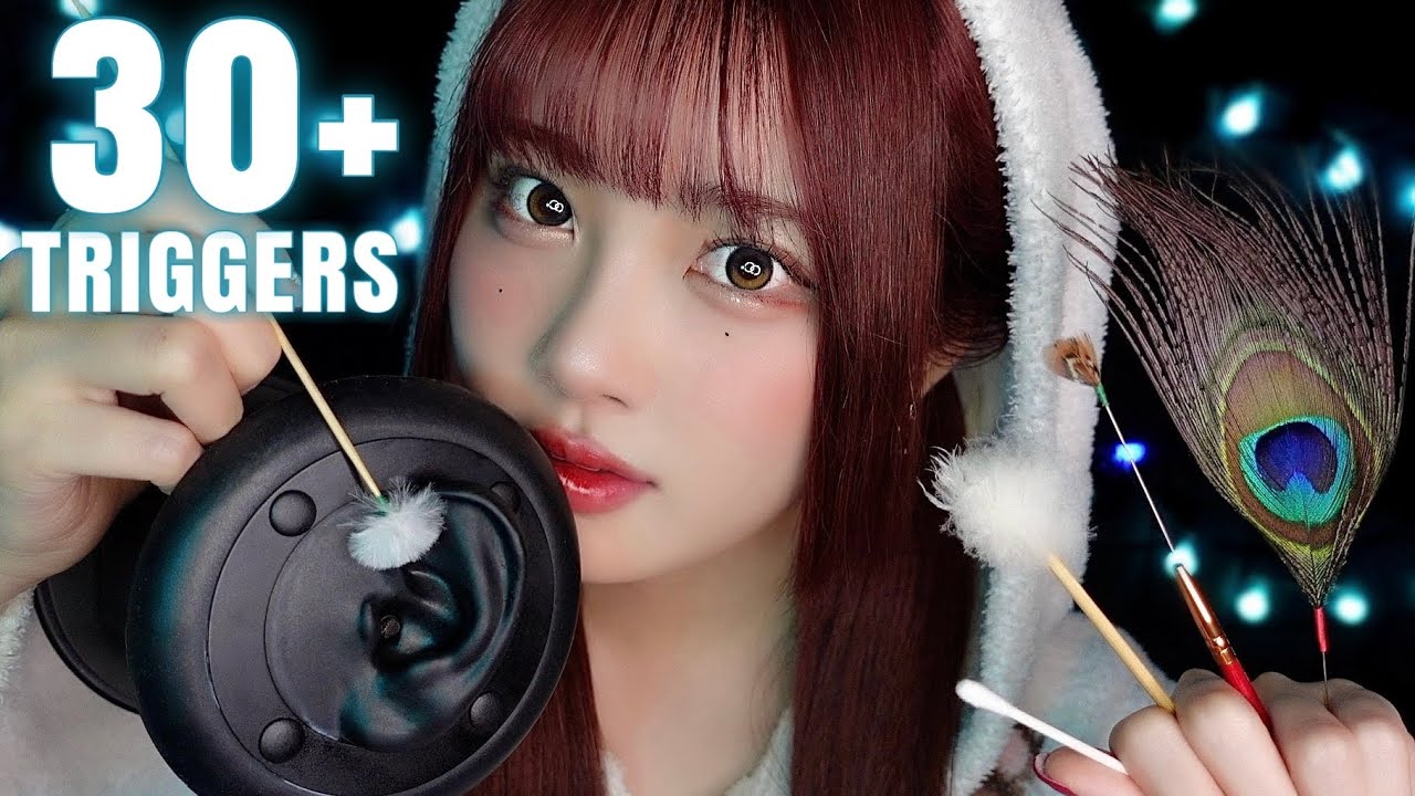 【ASMR】深い眠りにつく…🥱30種類＋の耳マイクトリガー👂💤(2h+,耳かき,中国式耳かき,耳マッサージ,スクイーズ,ゴム手袋)
