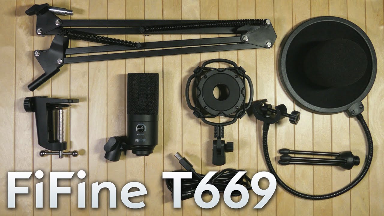 НОВЫЙ FIFINE T669 ТОПОВЫЙ USB микрофон + набор аксессуаров для стрима за 55 баксов!