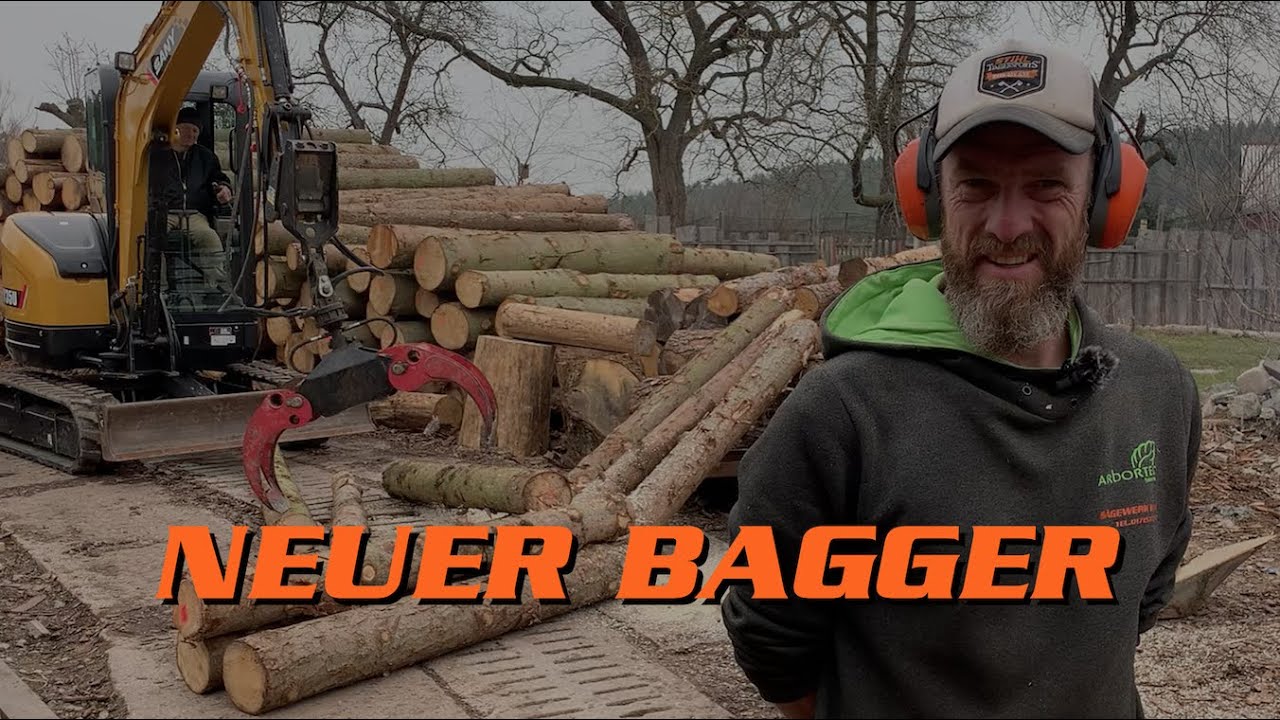 Der 4t Bagger Sany SY38U zieht in diesaegewerkerei ein | Sany excavator moves in to diesaegewerkerei