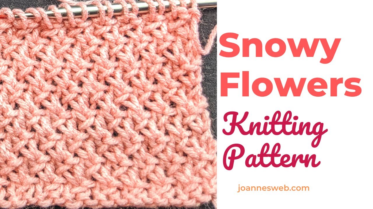 Snowy Flowers Knitting Stitch Pattern
