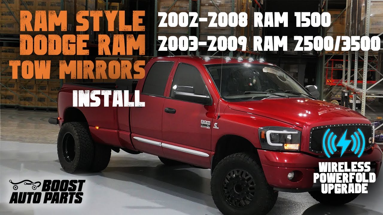 Tow Mirror Install: 2002-2009 Dodge Ram 1500/2500/3500 Towing Mirrors (Add Power Folding) - 3rd Gen