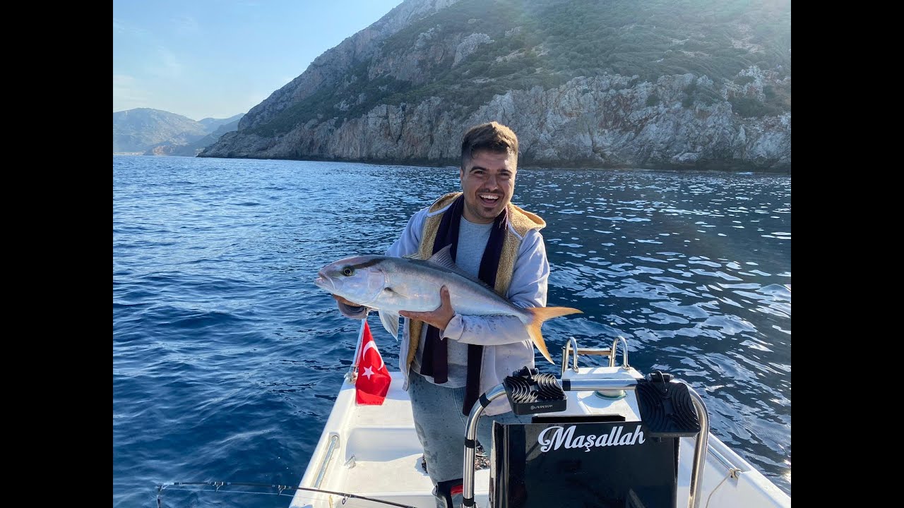 MUTLULUK !! HEYECAN !!!!SEVINC!!!!HERSEY VAR AKYA (AMBERJACK ) AVI !! SURIYE SINIRI TURKIYE KOYLARI