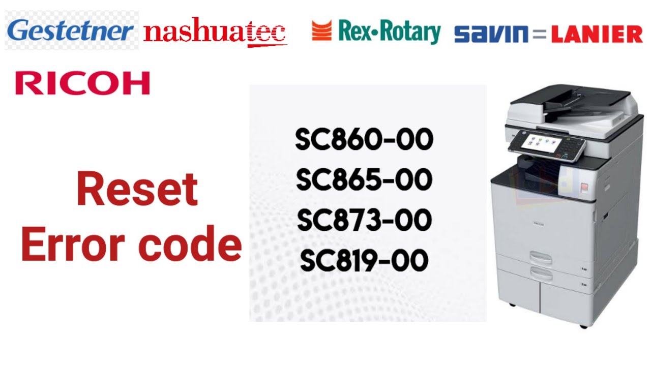 Ricoh how to fix error code SC860-00, SC865-00, SC819-00,SC819-00, How to Format HDD? photocopier