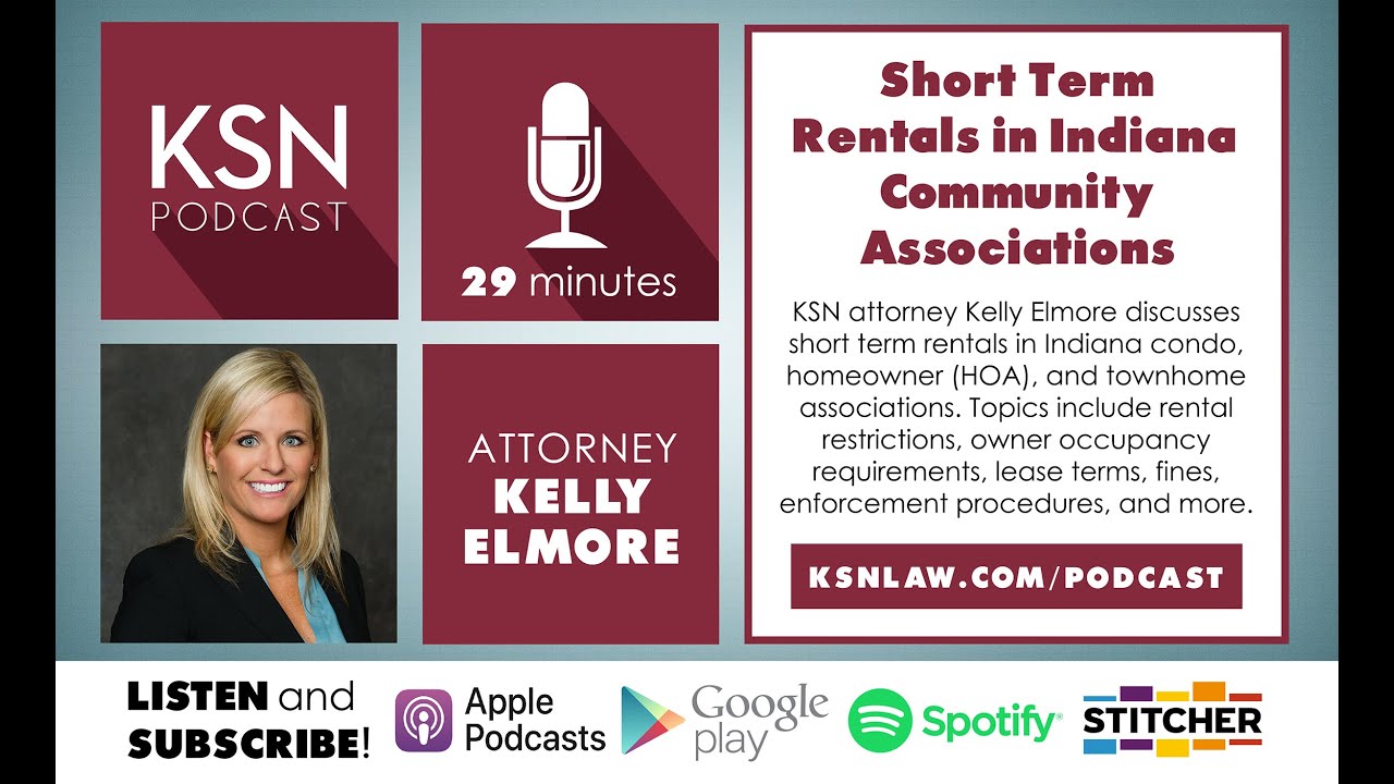 Short Term Rentals in Indiana Community Associations