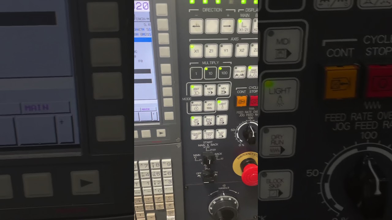 How to use program check/handle and dry run on a Tsugami Swiss lathe